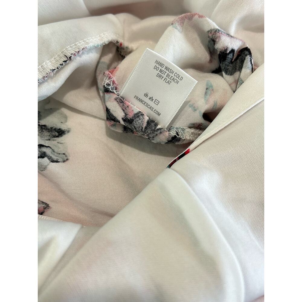Franchesca's Miami Floral Spaghetti Cross Back Romper Train Maxi Dress SZ Small - Picture 14 of 14